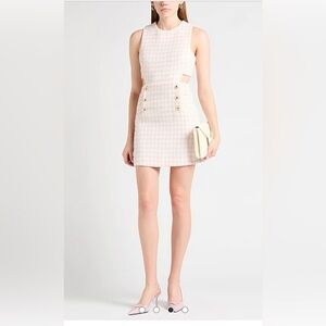 Sandro Pink and White Tweed Dress 6/38